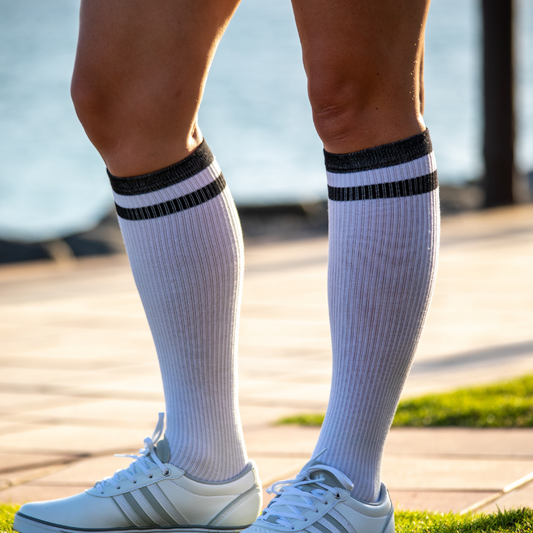 Nora Support Stocking White/Black